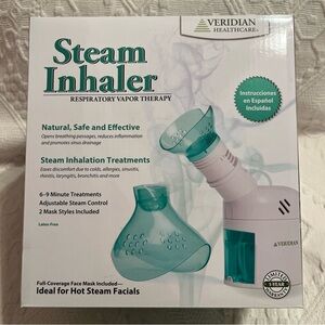 Veridian Steam Inhaler Respiratory Vapor Therapy Facial Steam
